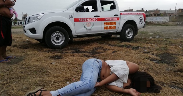 Joven fue hallada inconsciente y en estado de ebriedad en un descampado de Chimbote