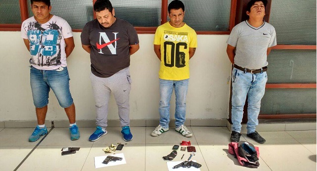Cayeron 4 delincuentes que asaltaron a mano armada a dos vendedores en Nuevo Chimbote