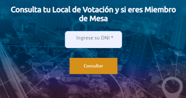 Sepa aquí cuál es su local de votación y si es miembro de mesa