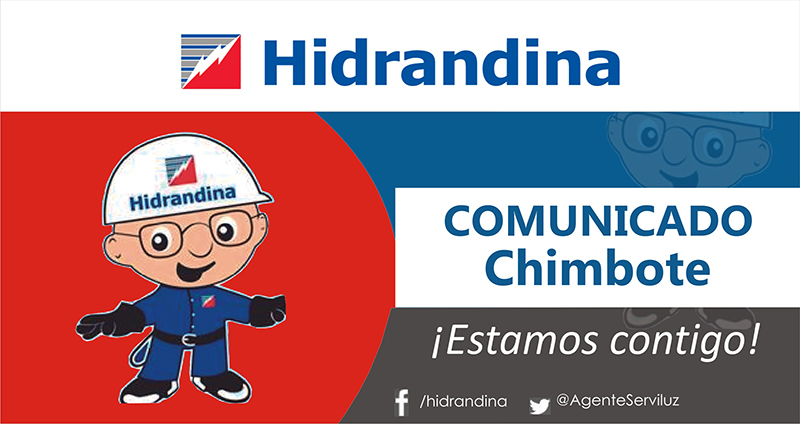 Comunicado de Hidrandina sobre prohibición de pancartas  y letreros