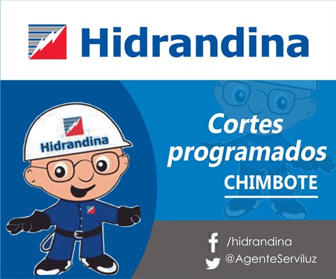 Chimbote: Corte de luz programado para 9 de julio