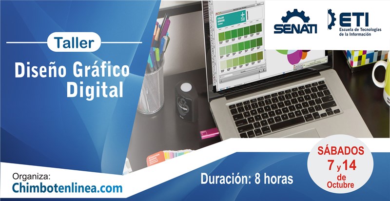 Taller de diseño gráfico digital en octubre organizado por Chimbote en Línea y Senati