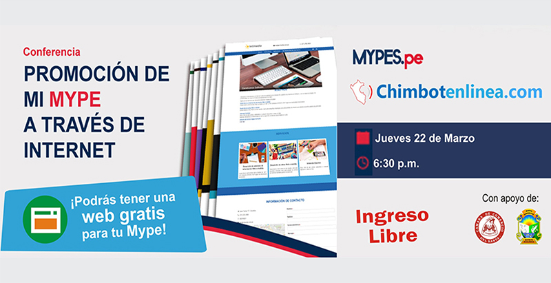 Chimbote: conferencia sobre páginas webs gratuitas para micro y pequeños empresarios