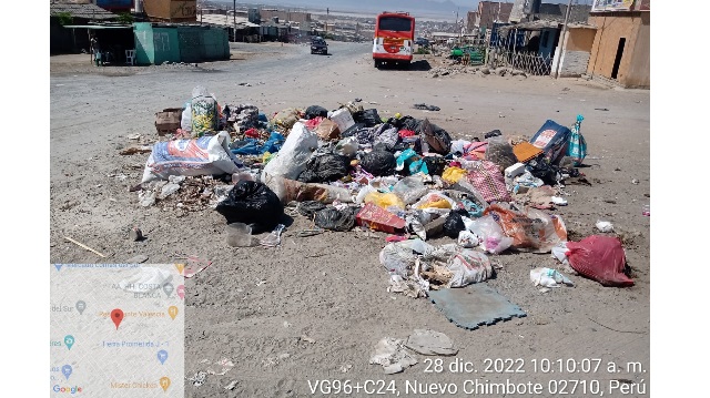 Caldas abandona limpieza pública y basura aparece regada en Nuevo Chimbote