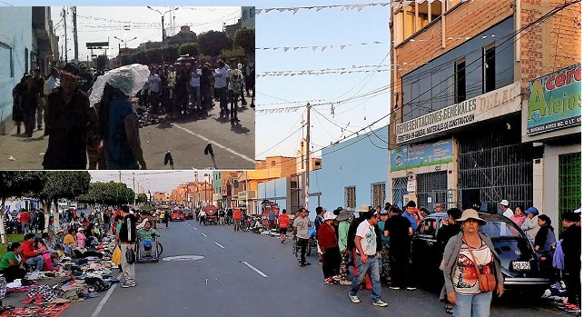Ambulantes de la “Cachina” dificultan ingreso de féretro a Parroquia Señor de los Milagros en Chimbote