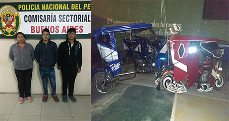 Cae en Nuevo Chimbote clan familiar dedicado a desarticular mototaxis robadas