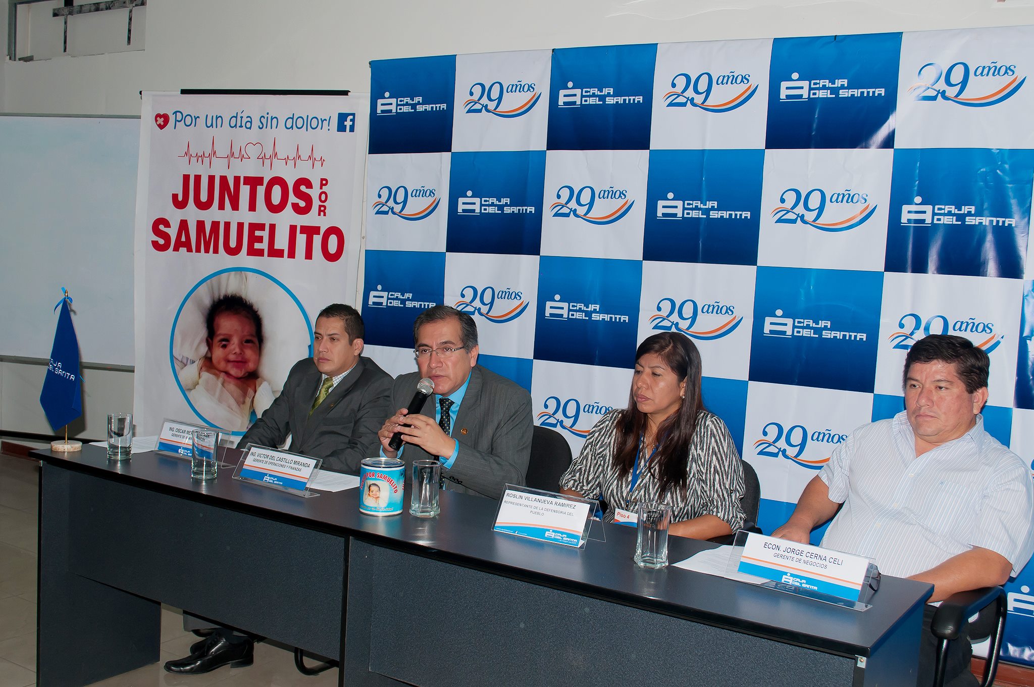Caja Municipal del Santa se une campaña “Juntos por Samuelito”