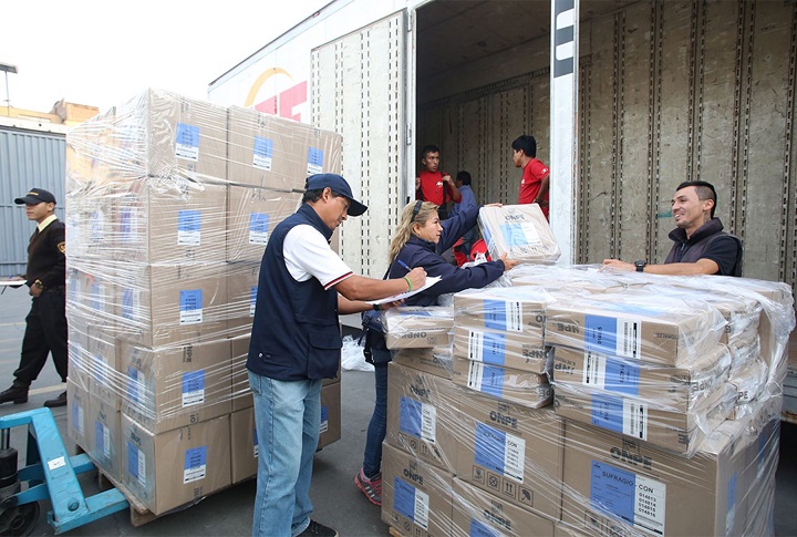 Onpe desplaza material electoral para Simulacro del Sistema de Cómputo Electoral