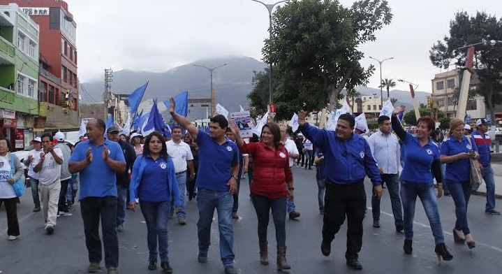 Candidatos de Alianza para el Progreso realizaron multitudinaria marcha por Chimbote