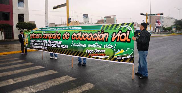 Nuevo Chimbote: Hoy empezó campaña de educación vial
