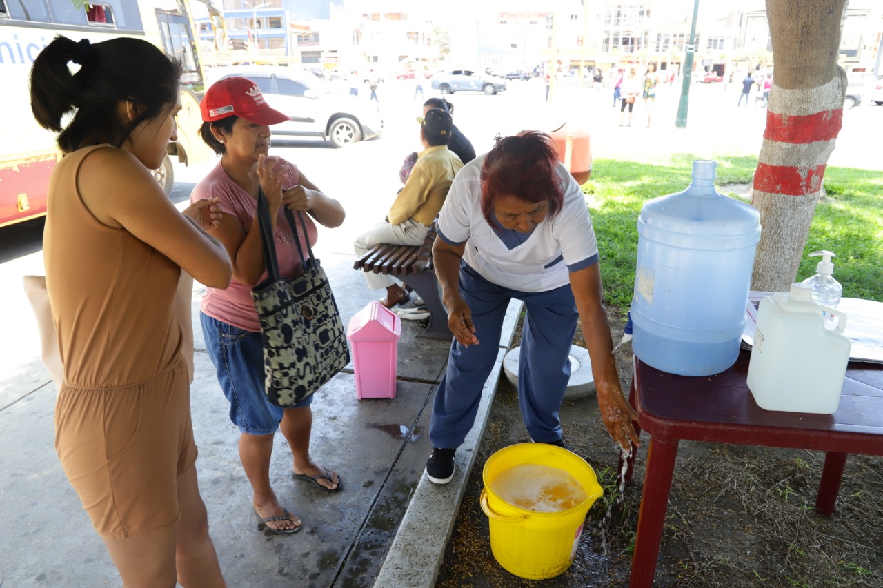 Chimbote: municipio realiza campañas de lavado de manos en mercados y otros puntos de la ciudad