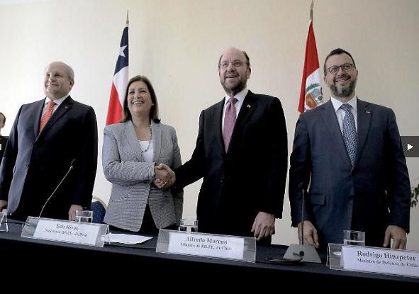 Cancilleres de Perú y Chile ya están en la reunión “2+2”