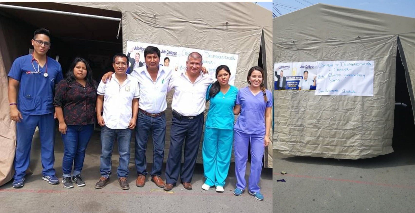 Chimbote: Denuncian que usaron carpa de Red de Salud Pacífico Norte para actividad proselitista