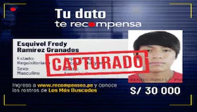 Capturan a feminicida más buscado de Áncash con Programa de Recompensas