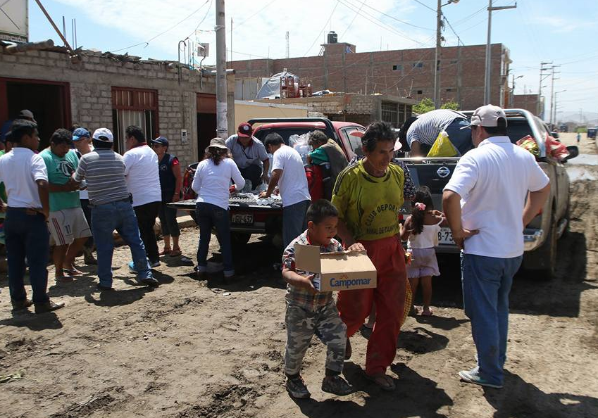 Corte del Santa llevó ayuda a damnificados en Huarmey