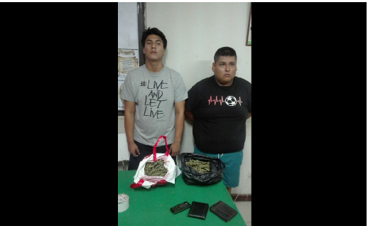 Cayeron dos sujetos con un kilo y medio de marihuana en Nuevo Chimbote