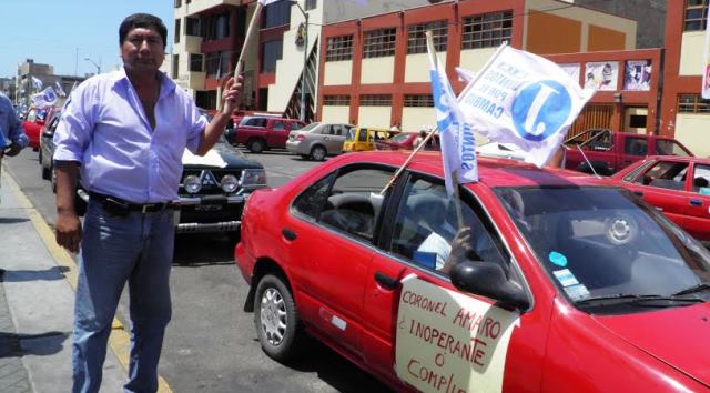Chimbote: Con caravana exigen destitución del jefe de la Policía