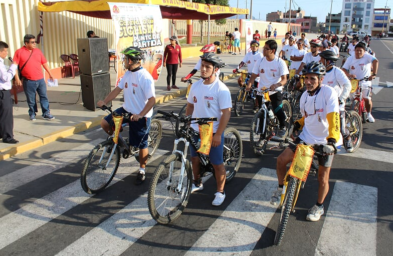 Chimbote: numerosa participación en caravana de ciclismo por fiestas patronales