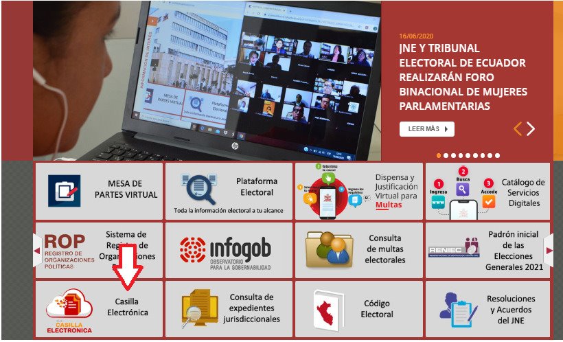 JNE invoca a usuarios a generar y utilizar sus casillas electrónicas
