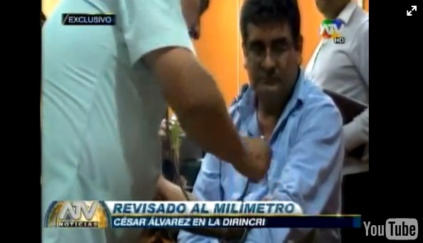 Álvarez fue inspeccionado al 'milímetro' en sede de la Dirincri