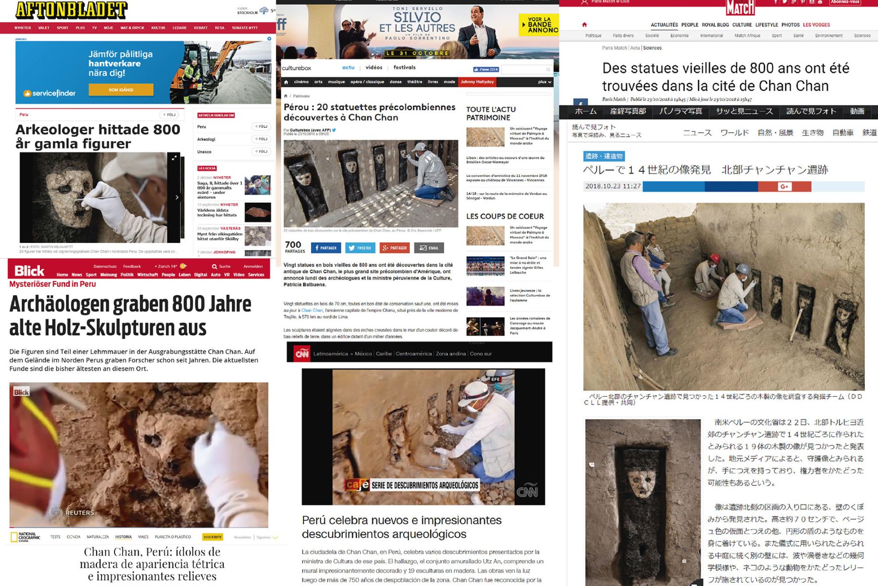 Principales medios del mundo destacan hallazgos en sitio arqueológico Chan Chan