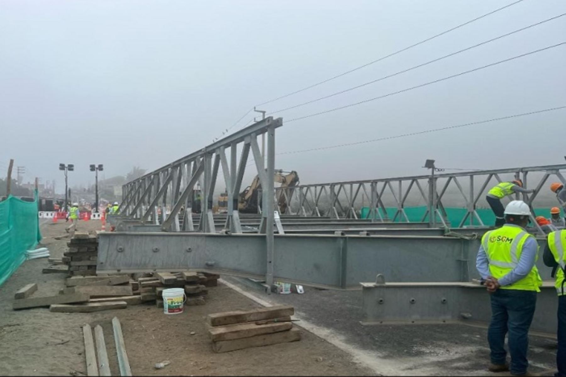 Ensamblaje del primer puente modular en Chancay avanza a buen ritmo