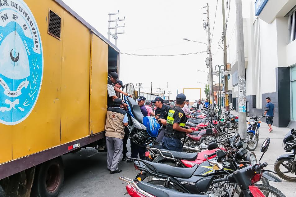 Chimbote: casi una veintena de motocicletas fueron trasladadas al depósito municipal