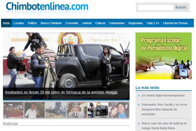 Chimbote en Línea superó más de un millón 600 mil impactos en el 2013