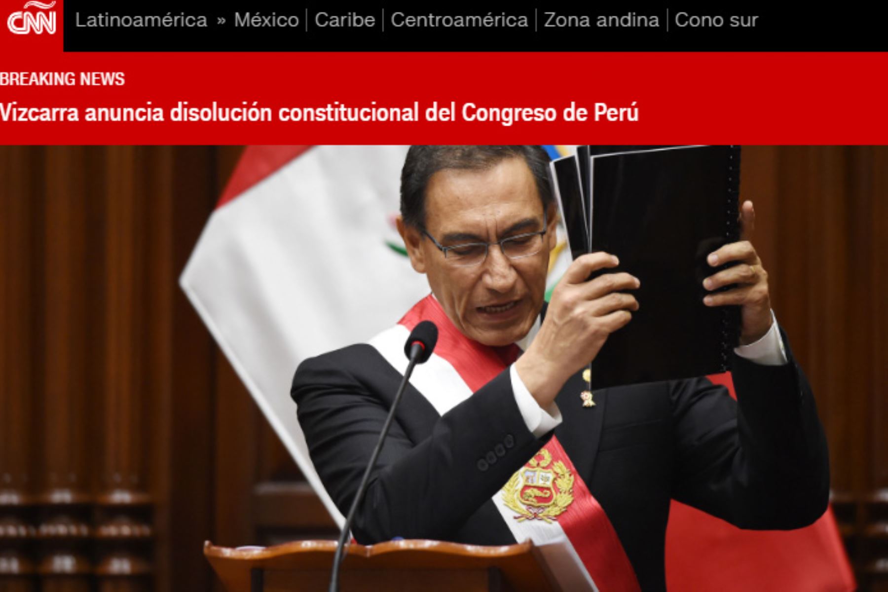 Así informó la prensa mundial sobre anuncio de disolución del Congreso