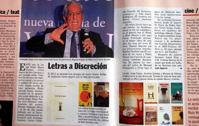  “Caretas”  califica como mejor libro de cuentos del 2013 a obra de Óscar Colchado 