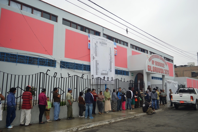 Chimbote: a las 8.30 a.m. se dio inicio al acto de sufragio en locales de votación