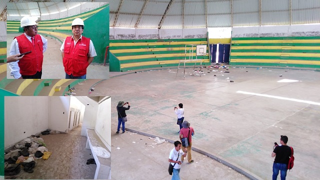 Contralor general constató total abandono desde hace 7 años de obra de coliseo cerrado en Coishco