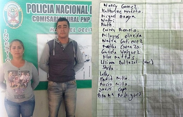 Intervienen a 2 colombianos por el presunto delito de usura en Coishco, tenían lista de supuestos deudores