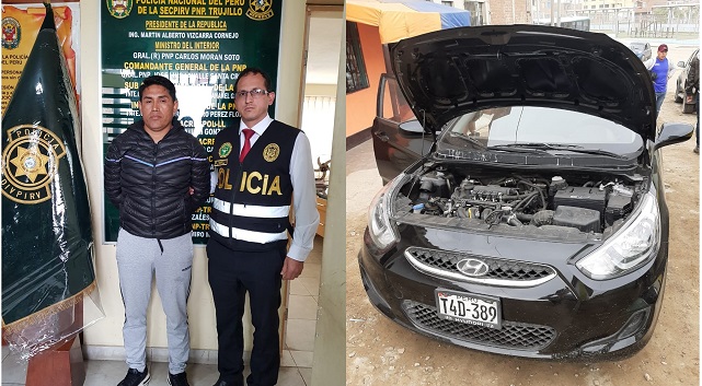 Comerciante trujillano fue detenido porque tenía en su poder un automóvil robado en Chimbote