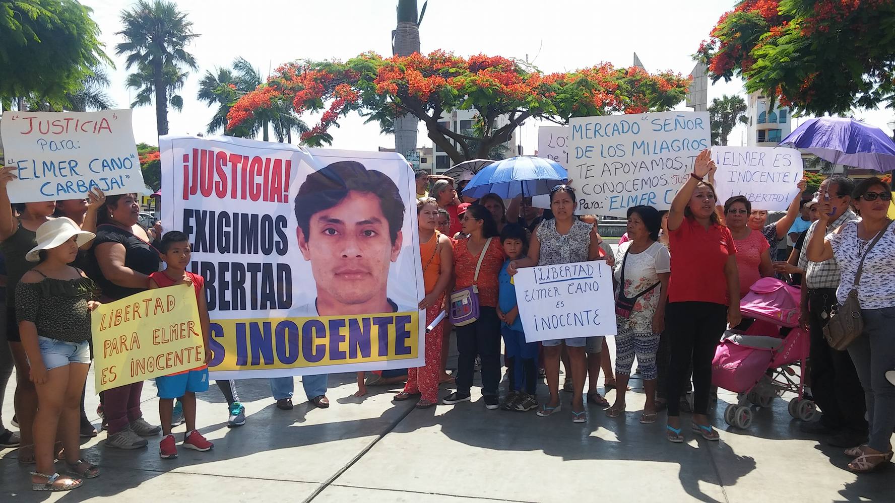 Chimbote: familiares y amigos piden liberación de comerciante acusado de tocamientos a menor 