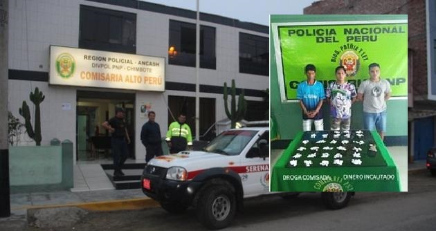 Intervienen a tres presuntos integrantes de clan familiar dedicado a la venta de drogas en Chimbote