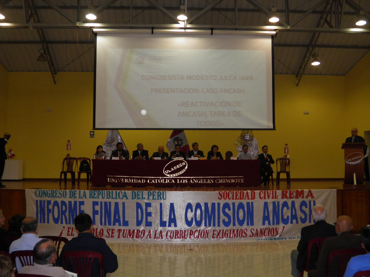 Chimbote: Congresista Mesías Guevara presentó informe final de la Comisión Áncash