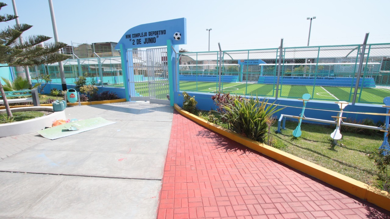 Chimbote: realizan mantenimiento en el complejo deportivo Dos de Junio 