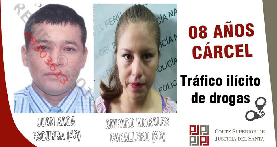 Chimbote: microcomercializadores de drogas son sentenciados a 8 años de cárcel