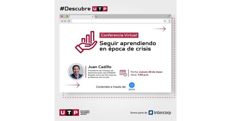 Organizan conferencia virtual con Juan Cadillo, uno de los 50 mejores docentes del mundo