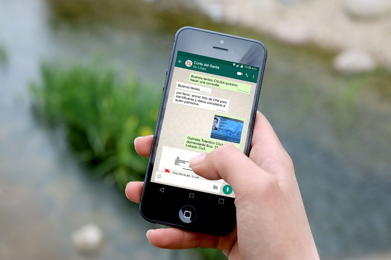 Consultas por whatsapp permiten ahorro de 24 mil hojas de papel en módulo penal de Corte del Santa