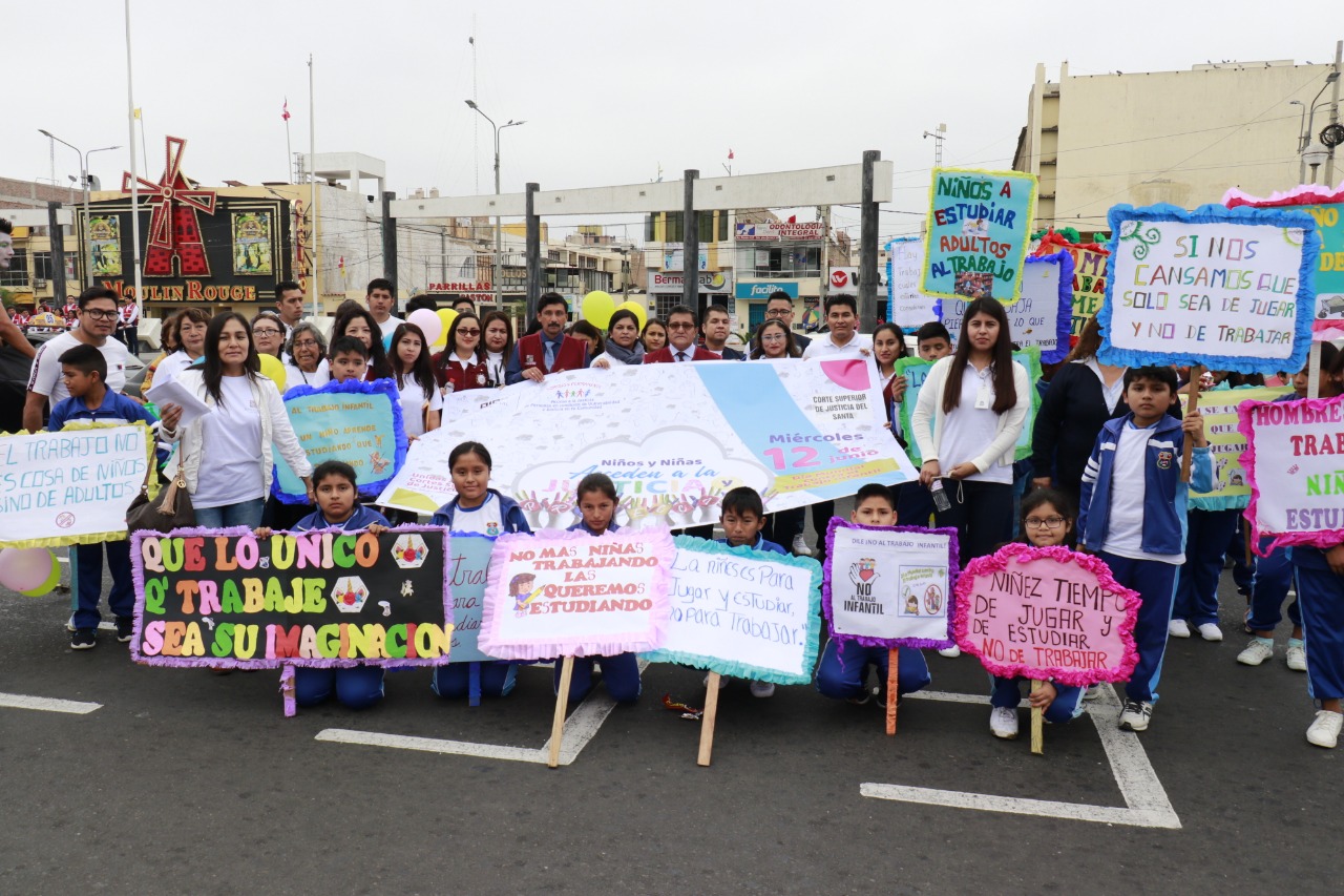 Corte del Santa realizó actividades de sensibilización en Día Mundial contra el Trabajo Infantil