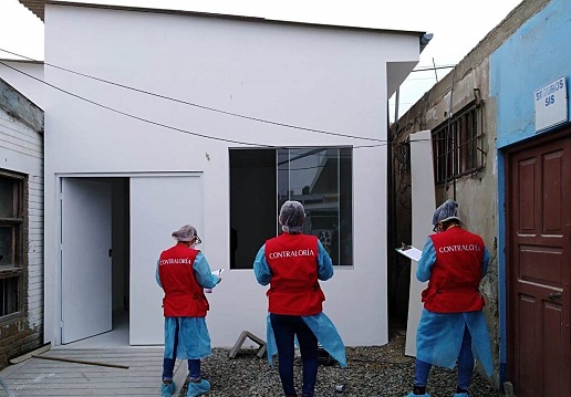 Contraloría alerta riesgos en recepción de ambiente complementario para Covid-19 en hospital La Caleta