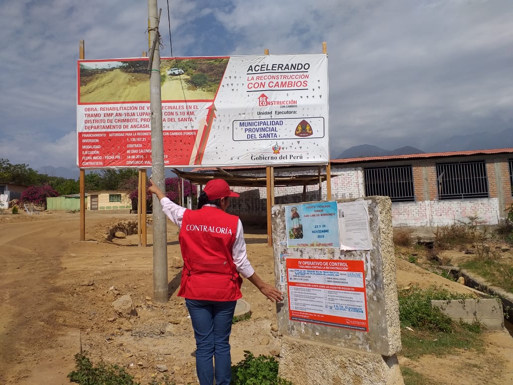 Contraloría evaluará avance de 36 obras de "Reconstrucción con Cambios" en la provincia del Santa