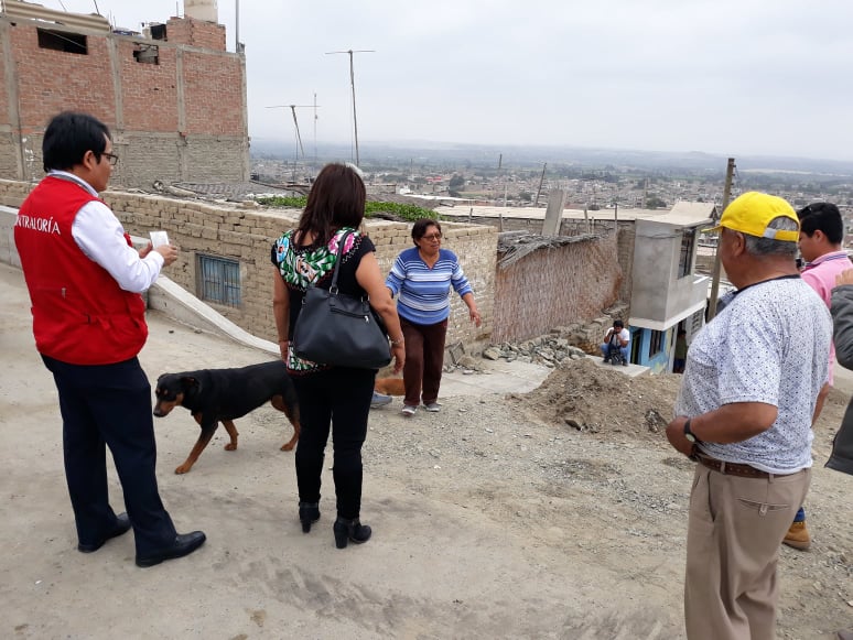 Chimbote: Contraloría verifica obra de pistas y muros en la “Esperanza Alta”