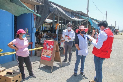 Municipio y Contraloría verifican implementación de medidas sanitarias en mercado Dos de Mayo  