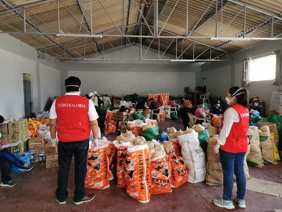 Contraloría supervisó entrega de canastas de víveres en 10 municipios de Áncash
