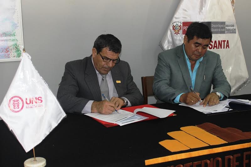 Universidad del Santa y UGEL-Santa firmaron convenio a favor el sector educación