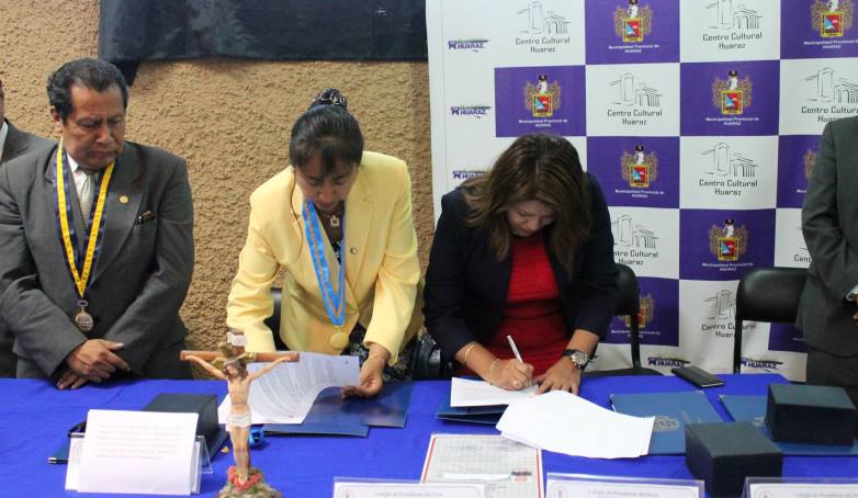  Colegio de Periodistas de Áncash y la UCV firman convenio interinstitucional
