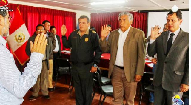 Alcalde del Santa juramenta como miembro del Comité de Seguridad Ciudadana de Áncash
